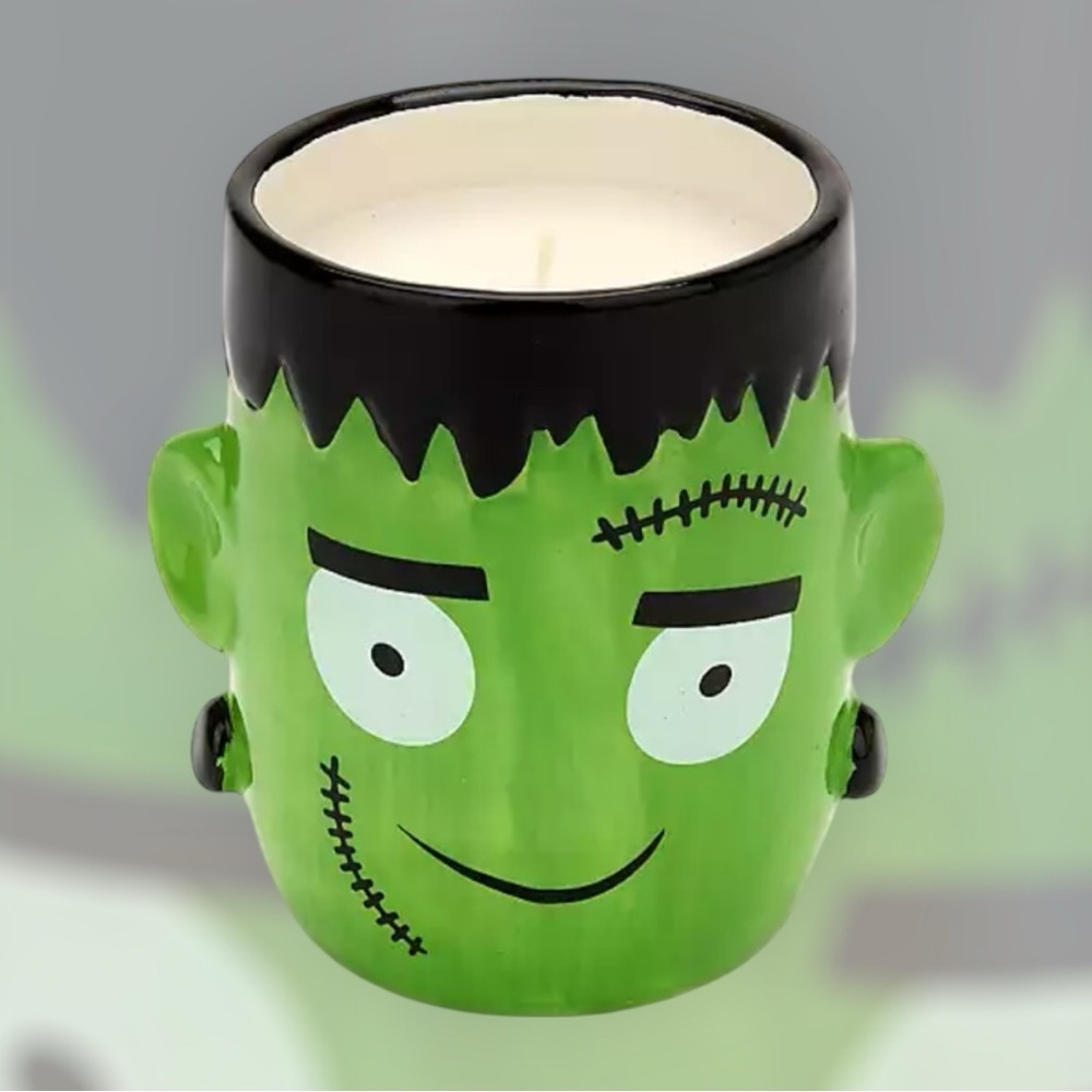 Set of 2 Green Frankenstein Candles- New